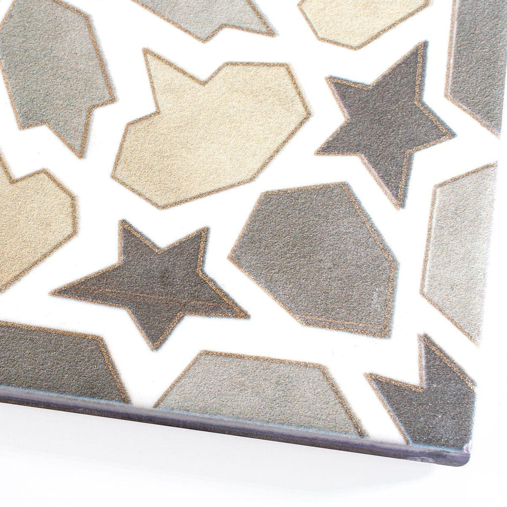 Amira Regal Taupe and Gold Patterned Porcelain Tile | Tile Club