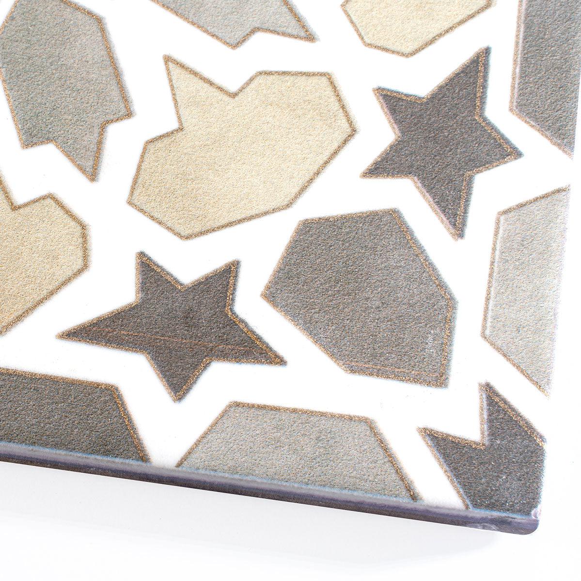 Amira Regal Taupe and Gold Patterned Porcelain Tile | Tile Club