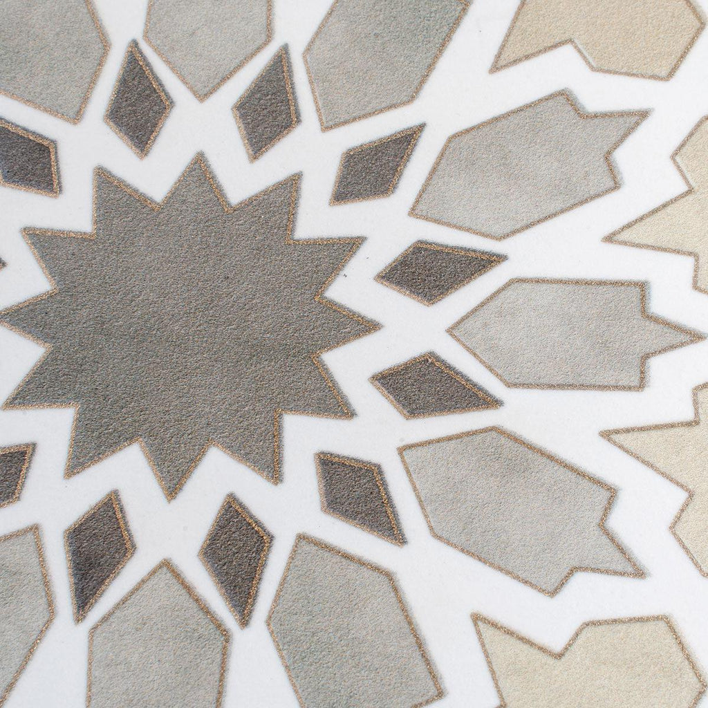 Amira Regal Taupe and Gold Patterned Porcelain Tile | Tile Club