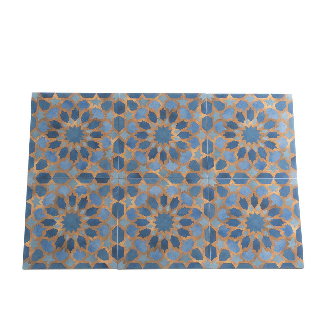 Amira Samarkand Blue Patterned Porcelain Tile | Tile Club