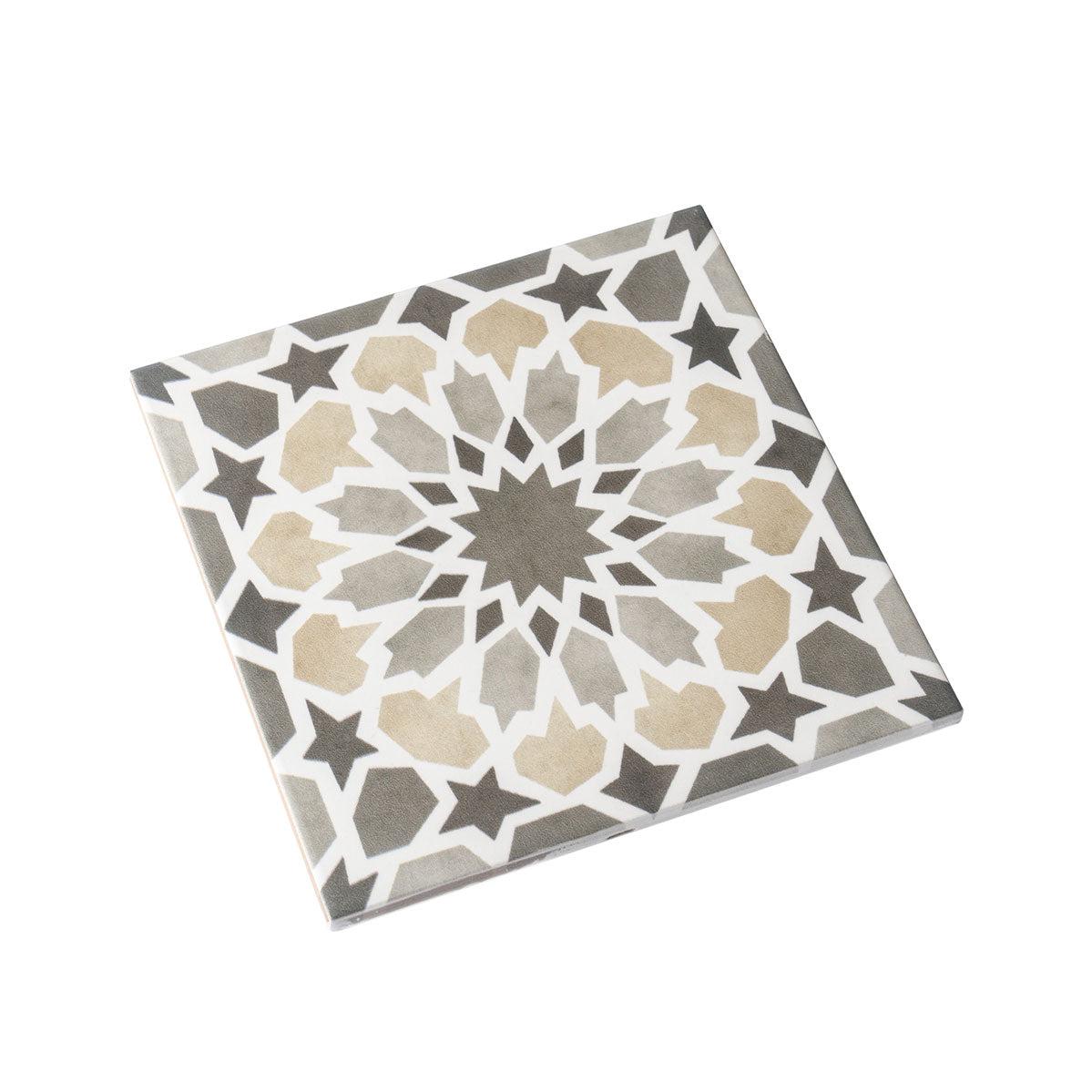 Amira Taupe Patterned Porcelain Tile