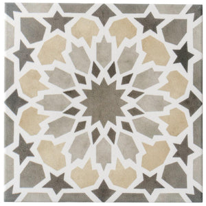 Amira Taupe Patterned Porcelain Tile