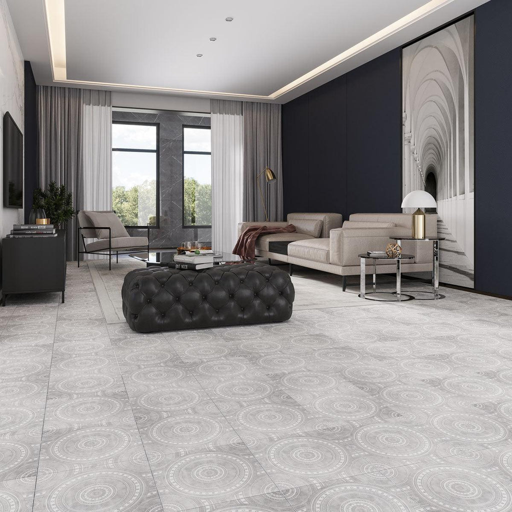 Antique Circles Etched Marble Tile | Tile Club