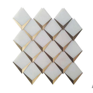 Arrowhead Brass Marble Mosaic Tile