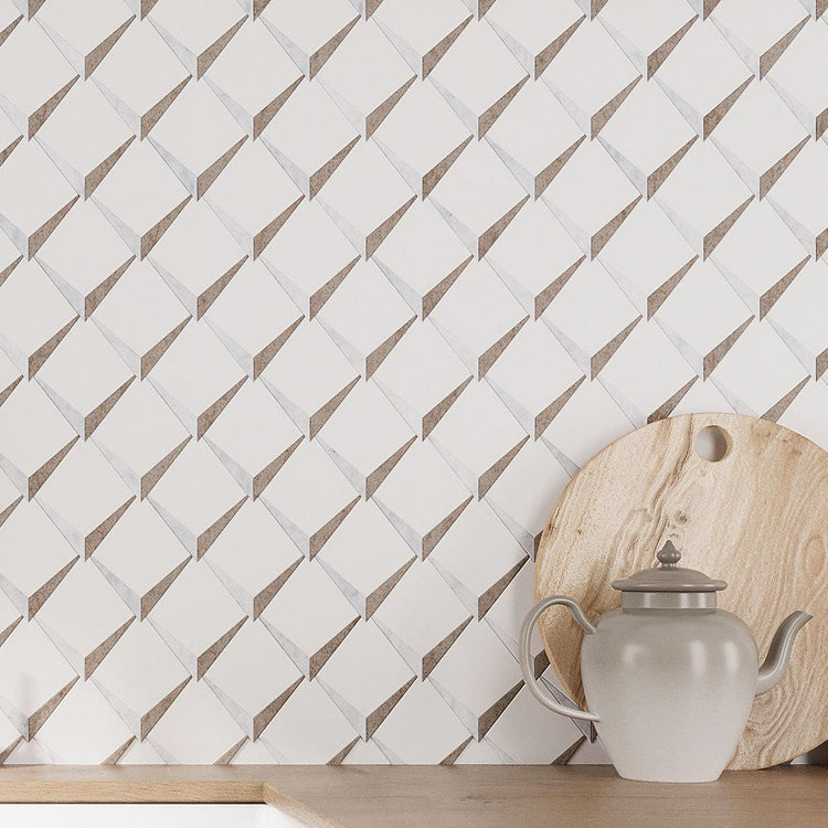 Arrowhead Marble Mosaic Tile backsplash