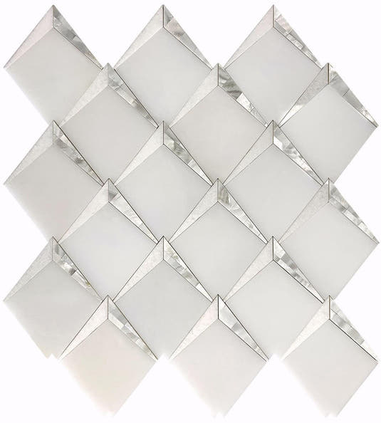 Arrowhead Pearl Marble Mosaic Tile Sample