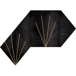 Art Deco Black Marble and Brass Inlay Mosaic Tile Sample | Tile Club