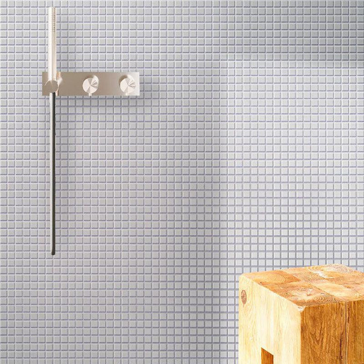 Ash Grey Squares Glass Pool Tile | Tile Club