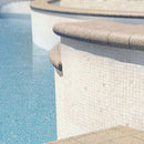 Ashy White Square Glass Pool Tile | Tile Club