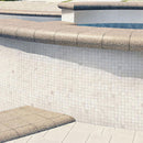 Ashy White Square Glass Pool Tile | Tile Club