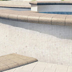 Ashy White Square Glass Pool Tile | Tile Club