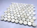 Large White Penny Round TIles