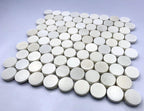 Large White Penny Round TIles
