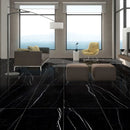 Azra Nero Black 24x48 Large Format Porcelain Tile | Tile Club