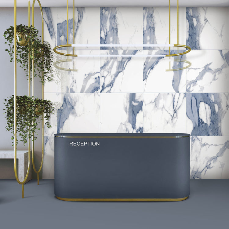 Azra Statuario Blue 24x24 Large Format Porcelain Tile | Tile Club
