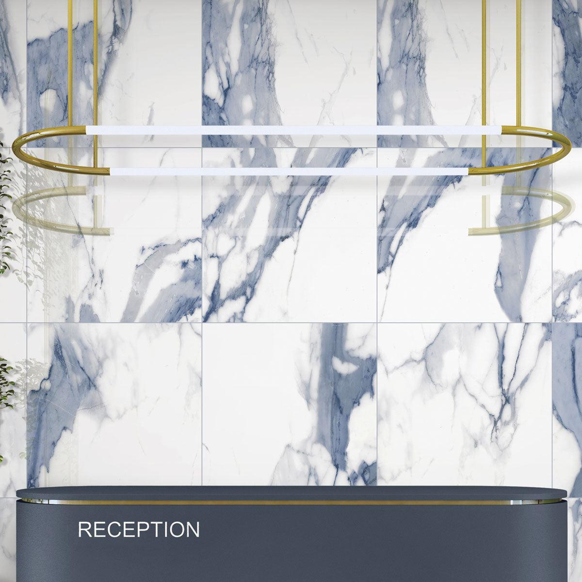 Azra Statuario Blue 24x24 Large Format Porcelain Tile