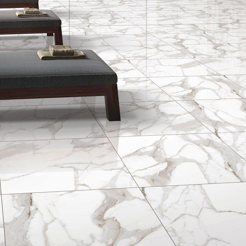 Azra Statuario Coffee 24x24 Large Format Porcelain Tile