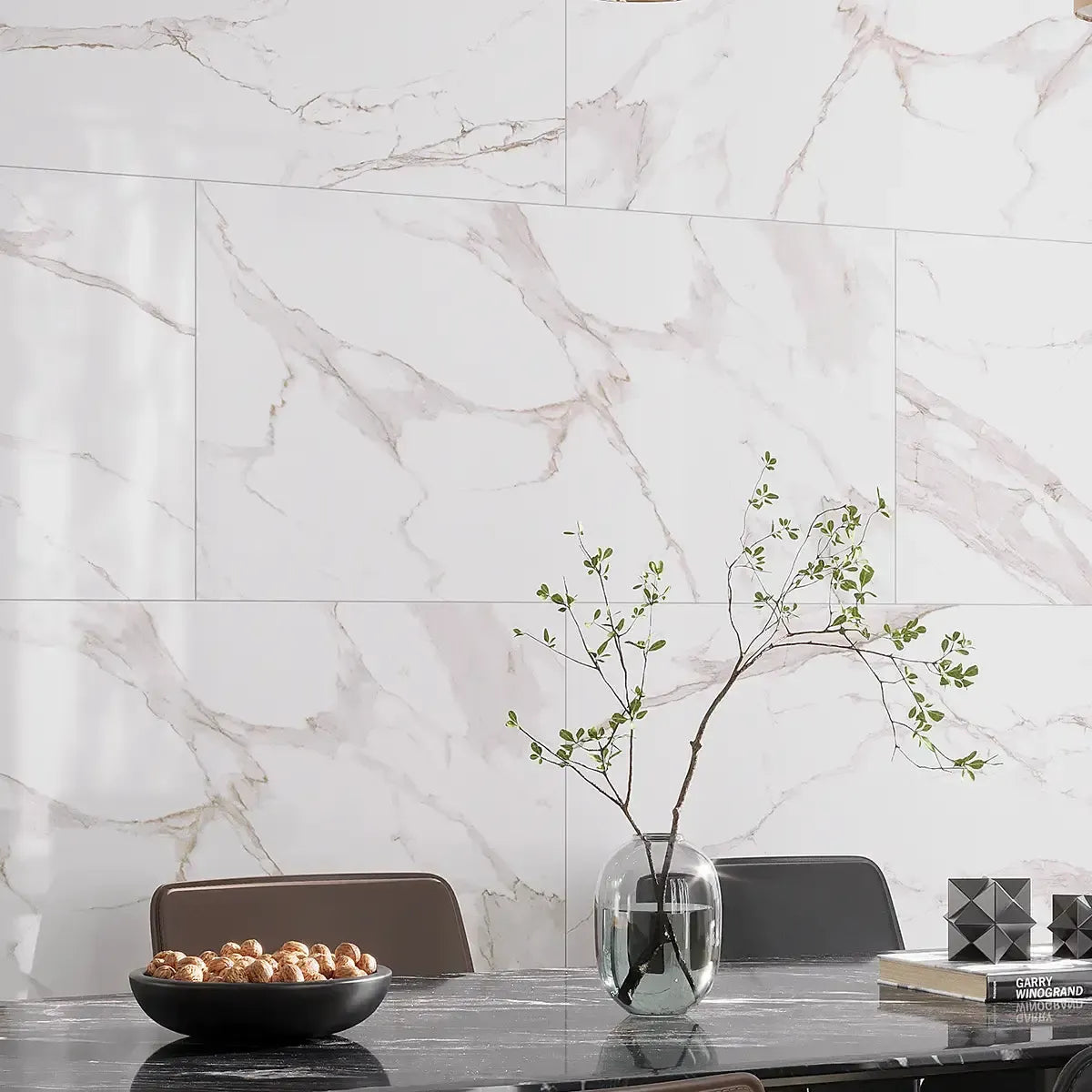 Azra Statuario Coffee 24x48 Large Format Porcelain Tile