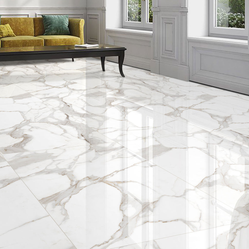 Azra Statuario Coffee 24x48 Large Format Porcelain Tile