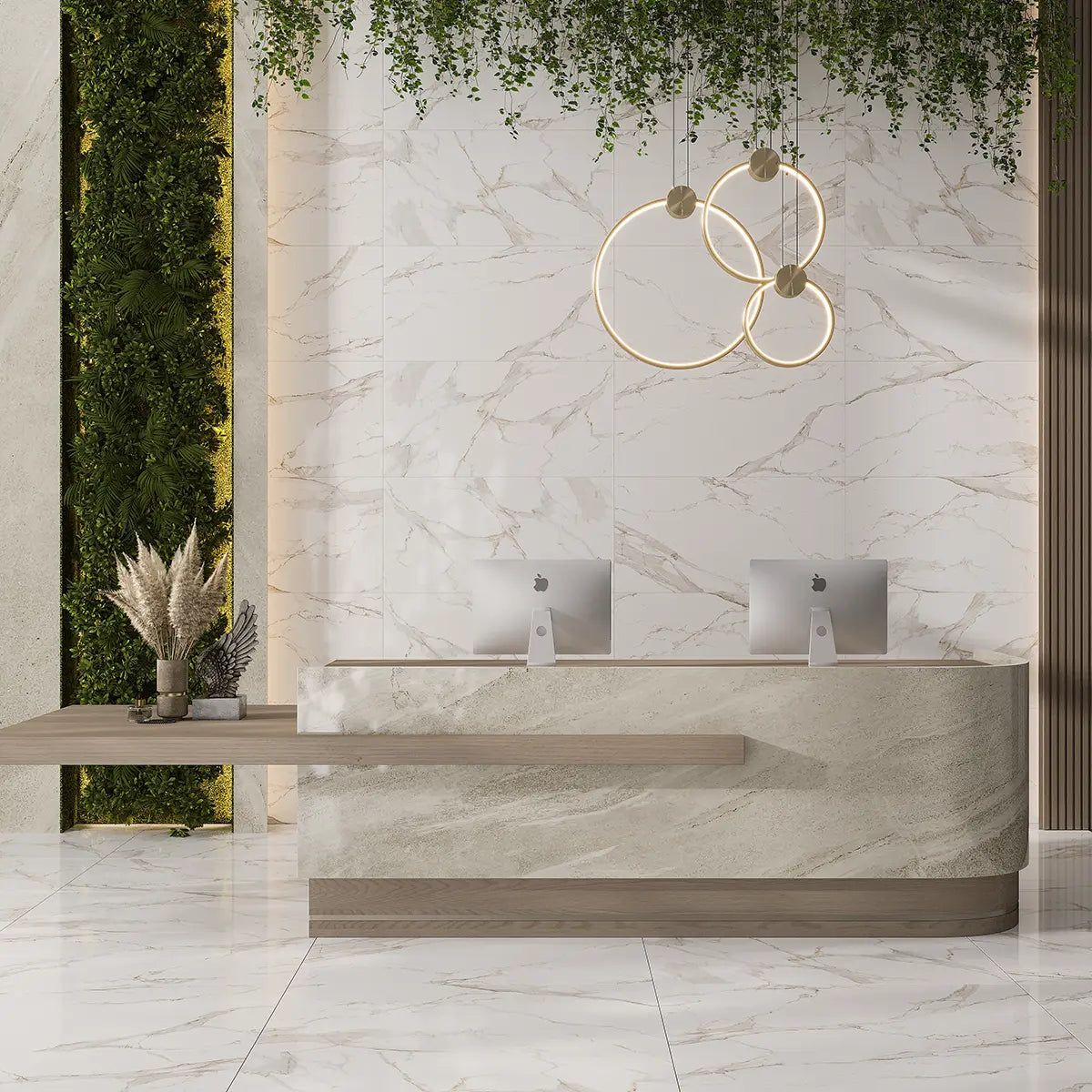 Azra Statuario Coffee 24x48 Large Format Porcelain Tile | Tile Club