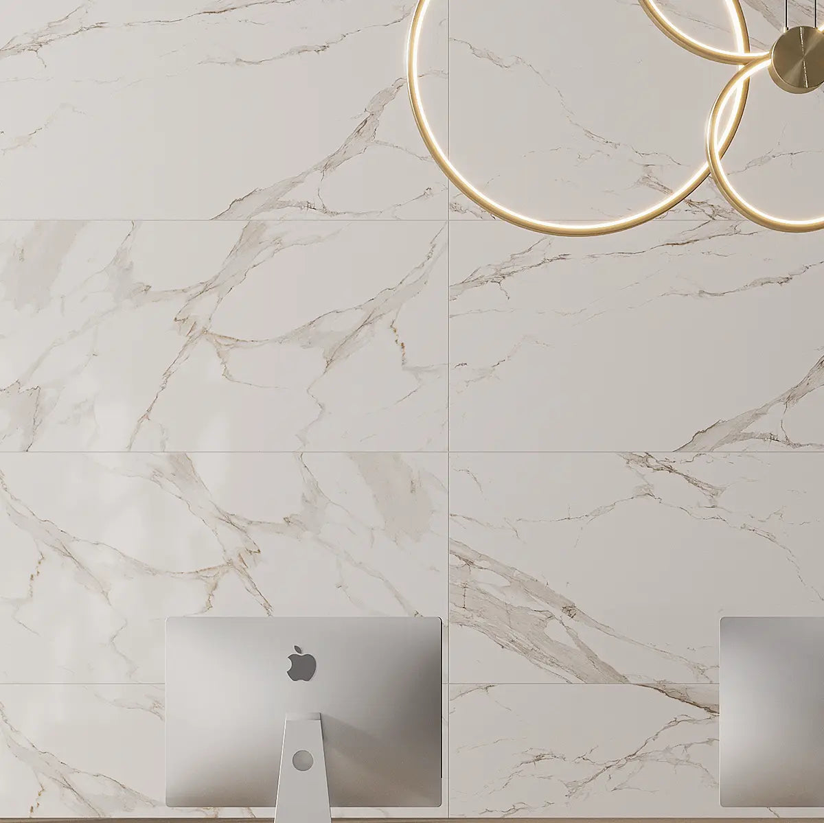 Azra Statuario Coffee 24x48 Large Format Porcelain Tile | Tile Club