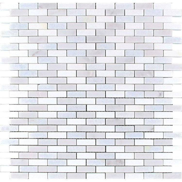Carrara Mini Brick Marble Mosaic Tile