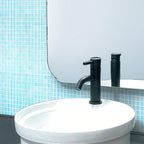 Baby Blue Swirls Squares Glass Pool Tile | Tile Club