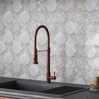 Babylon Antique Star & Cross Etched Marble Mosaic Tile Bar Bcaksplash
