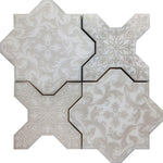 Babylon Antique Star & Cross Etched Marble Mosaic Tile | Position1