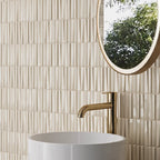 Baldwin Cream Textured Ceramic Kit Kat Tile