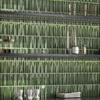 Baldwin Green Textured Ceramic Kit Kat Tile
