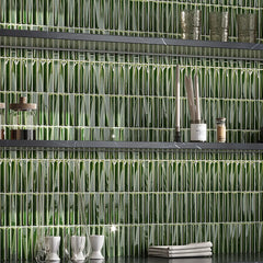 Baldwin Green Textured Ceramic Kit Kat Tile