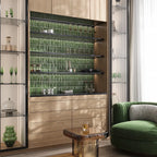 Baldwin Green Textured Ceramic Kit Kat Tile