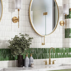 Baldwin Green Textured Ceramic Kit Kat Tile