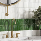 Baldwin Green Textured Ceramic Kit Kat Tile