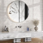 Baldwin White Textured Ceramic Kit Kat Tile Sample