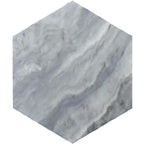 Bardiglio 10" Honed Hexagon Marble Tile | Tile Club | Position1