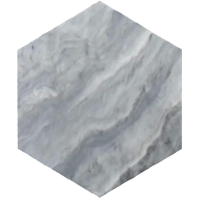Bardiglio 10" Honed Hexagon Marble Tile | Tile Club | Position1