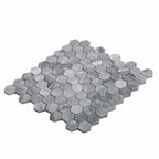 Bardiglio Hexagon Polished Marble Mosaic Tile | Tile Club