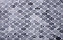 Bardiglio Octagon With Oriental White Dot Marbble Mosaic Tile Position: 2