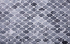 Bardiglio Octagon With Oriental White Dot Marbble Mosaic Tile Position: 2