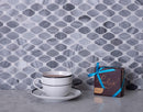 Bardiglio Octagon With Oriental White Dot Marbble Mosaic Tile Position: 1