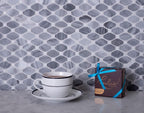 Bardiglio Octagon With Oriental White Dot Marbble Mosaic Tile Position: 1