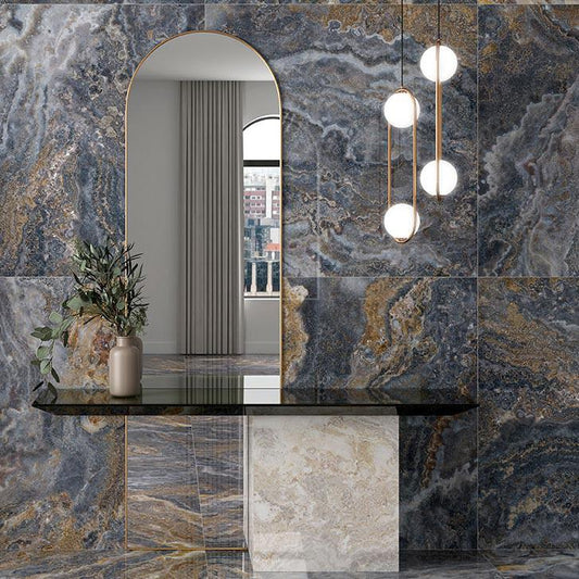 Emporio Baroque Blue Marble Porcelain Tile walls and floors