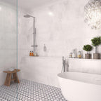 Varana Blanco Stone Look White Porcelain Tile | Tile Club