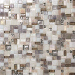 Beige Mini Versailles Glass Mosaic Tile | Tile Club | 