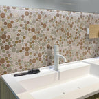 Beige Mixed Color Bubble Mosaic Tile | Tile Club