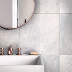 12x24" Large Format Carrara marble tiles for floors and walls
