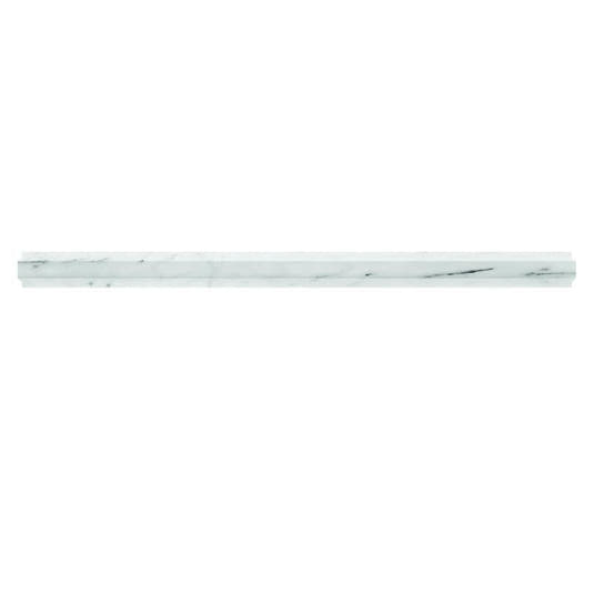 Bianco Carrara Marble Nova Pencil Liner Honed | Tile Club | Position1