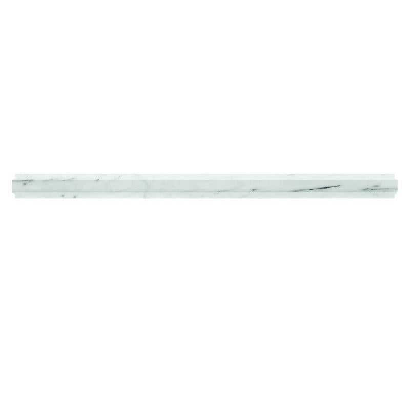 Bianco Carrara Marble Nova Pencil Liner Honed | Tile Club | Position1